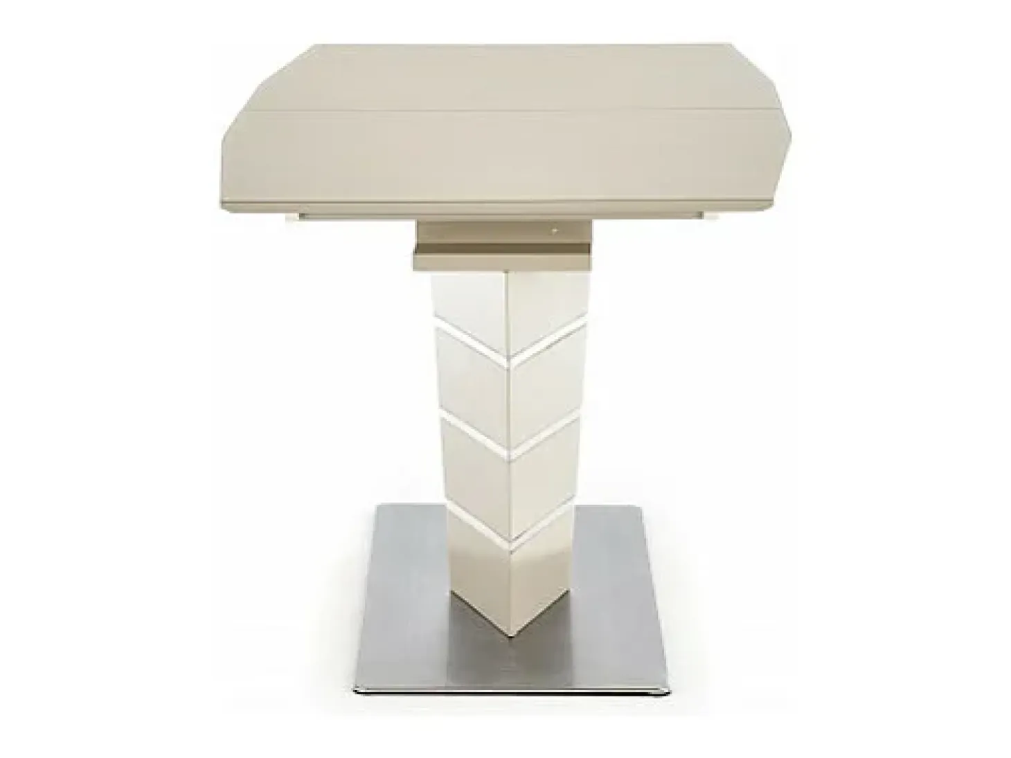 Mesa rectangular extensible Riviera champán mate y acero