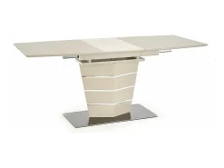 Mesa rectangular extensible Riviera champán mate y acero