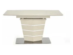 Mesa rectangular extensible Riviera champán mate y acero