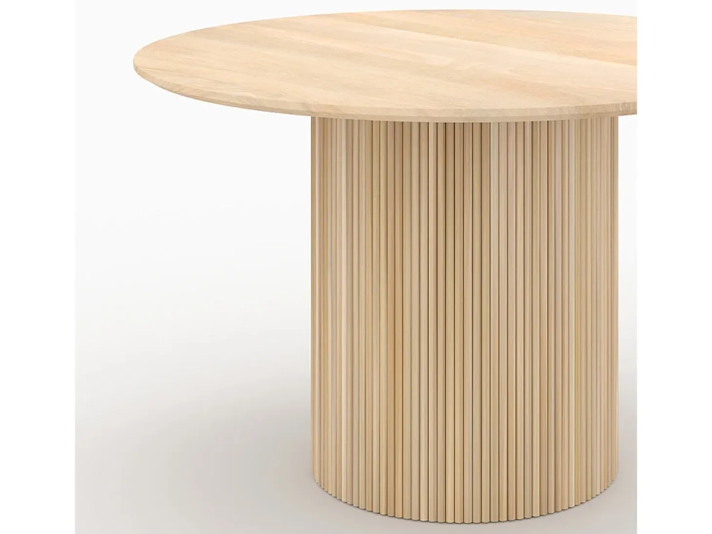 Mesa redonda 4 personas de madera de mango D120 cm - Agathe