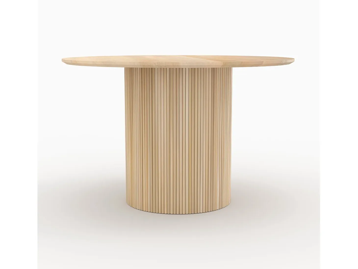 Mesa redonda 4 personas de madera de mango D120 cm - Agathe