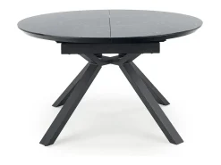 Mesa redonda cristal efecto mármol negro base metal Ø130/180 cm