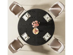 Mesa redonda de comedor para 4-6 personas, mesa de cocina circular moderna de 120 cm
