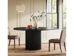 Mesa redonda de comedor para 4-6 personas, mesa de cocina circular moderna de 120 cm