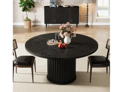 Mesa redonda de comedor para 4-6 personas, mesa de cocina circular moderna de 120 cm