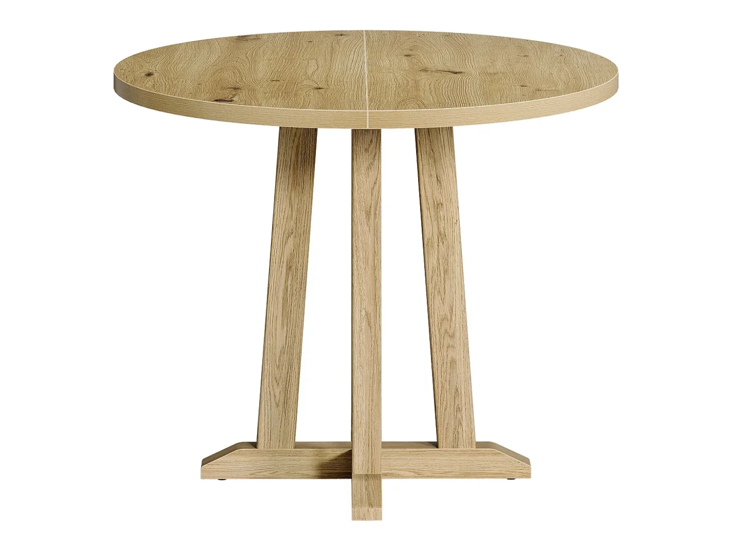 Mesa redonda de comedor para 2-4 personas, mesa de cocina circular, mesas de comedor rústico de 80 cm, color marrón rústico