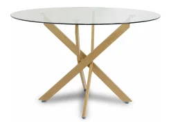 Mesa Redonda de Cristal Templado 120cm DT. Comedor o Cocina, Gris