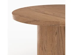 Mesa redonda de madera de olmo 4 personas - Gaston