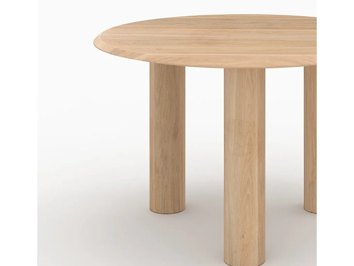 Mesa redonda de madera de mango para 4 personas - Sacha