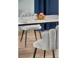 Mesa redonda de mármol para 4 personas 120x70 cm