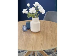 Mesa redonda de roble para 4 personas 120x77 cm