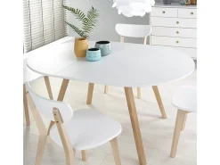 Mesa redonda escandinava con extensión 102cm Storend -