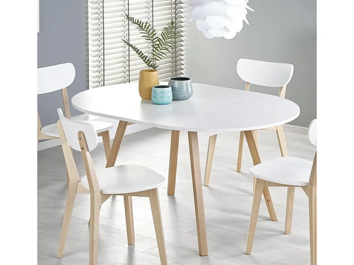 Mesa redonda escandinava con extensión 102cm Storend -