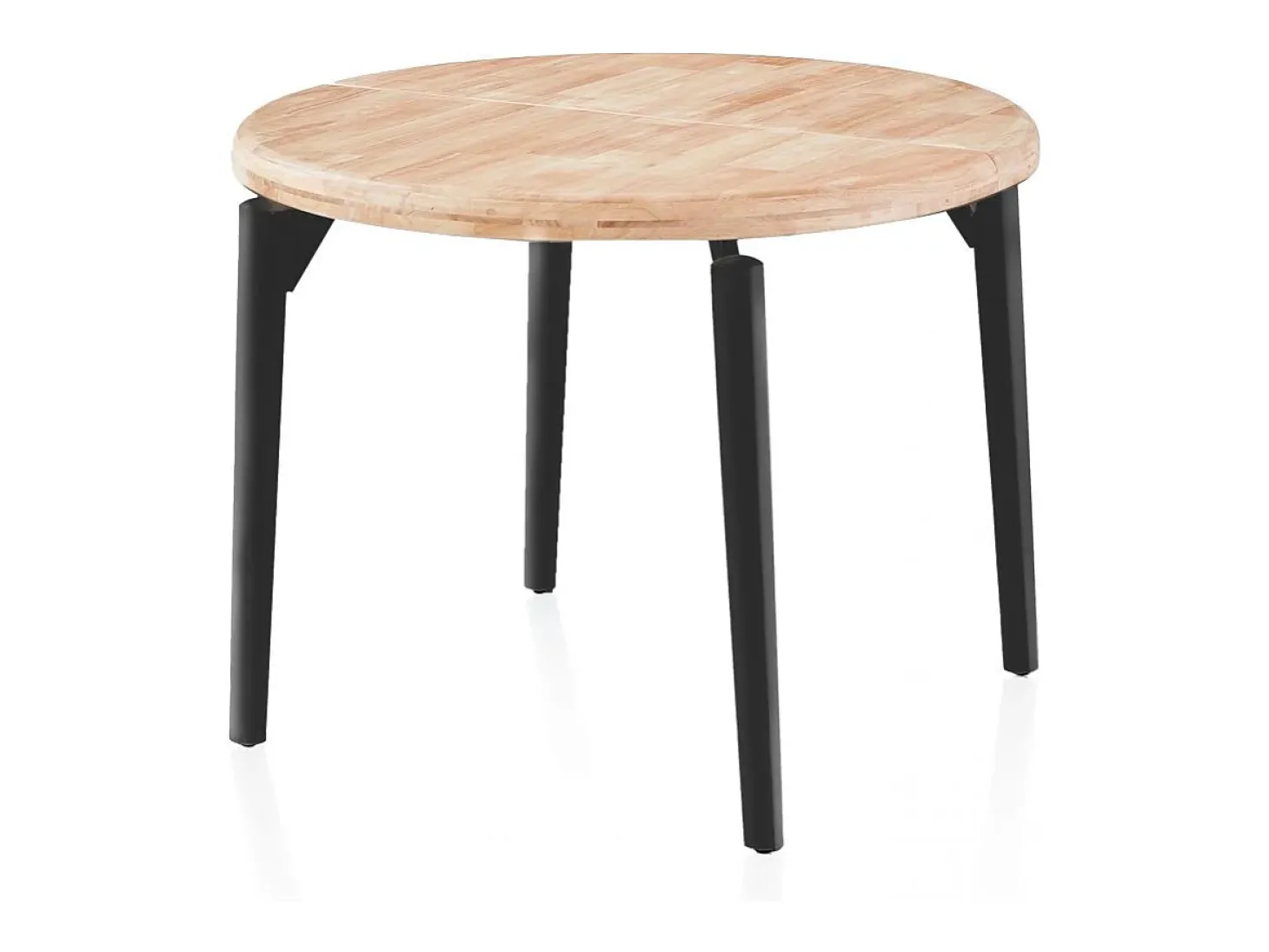 Mesa redonda extensible Padma Negro - Roble