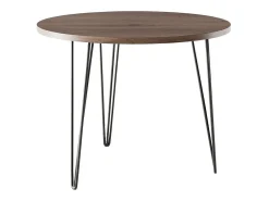 Mesa redonda MIKA Ø90 cm para cocina, salón, comedor Roble Chocolate
