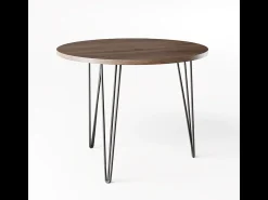 Mesa redonda MIKA Ø90 cm para cocina, salón, comedor Roble Chocolate