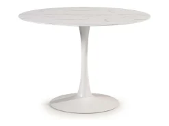 Mesa redonda modelo Adela acabado blanco, 75cm(alto) 110cm(ancho) 110cm(largo)