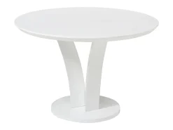 Mesa redonda para 4 personas de MDF - Blanco lacado - VIALETA