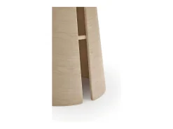 Mesa redonda para cocina o comedor modelo Cep acabado natural claro, 137cm(ancho) 75cm(alt