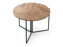Mesa redonda plegable SINOLA 100 cm – Practicidad y diseño compacto-Gris