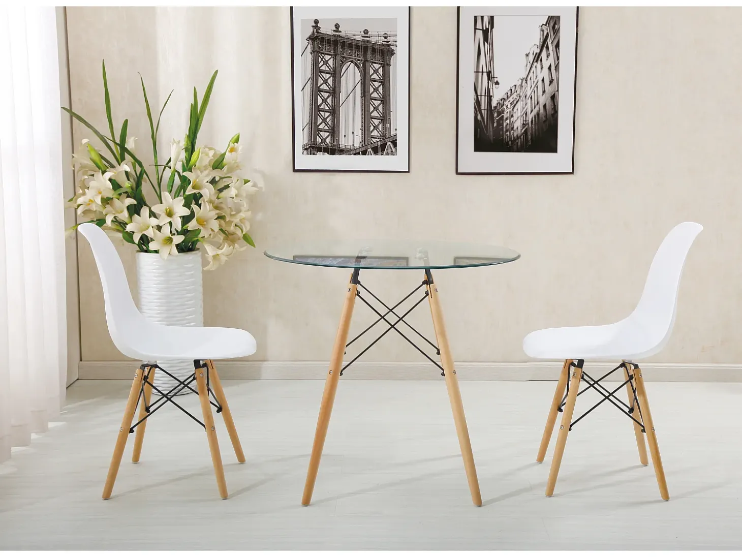 Mesa redonda Vintage 800x800x740mm