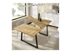 Mesa salon extensible Rin 120-160 acabado Nordic, 75 cm(alto)120-160 cm(ancho)90 cm(largo)