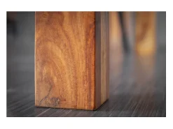 Mesa TAVINA – Madera maciza de sheesham – 135 cm – Tablero grueso 97 mm – Estilo rústico