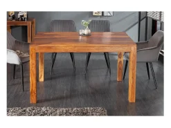Mesa TAVINA – Madera maciza de sheesham – 135 cm – Tablero grueso 97 mm – Estilo rústico