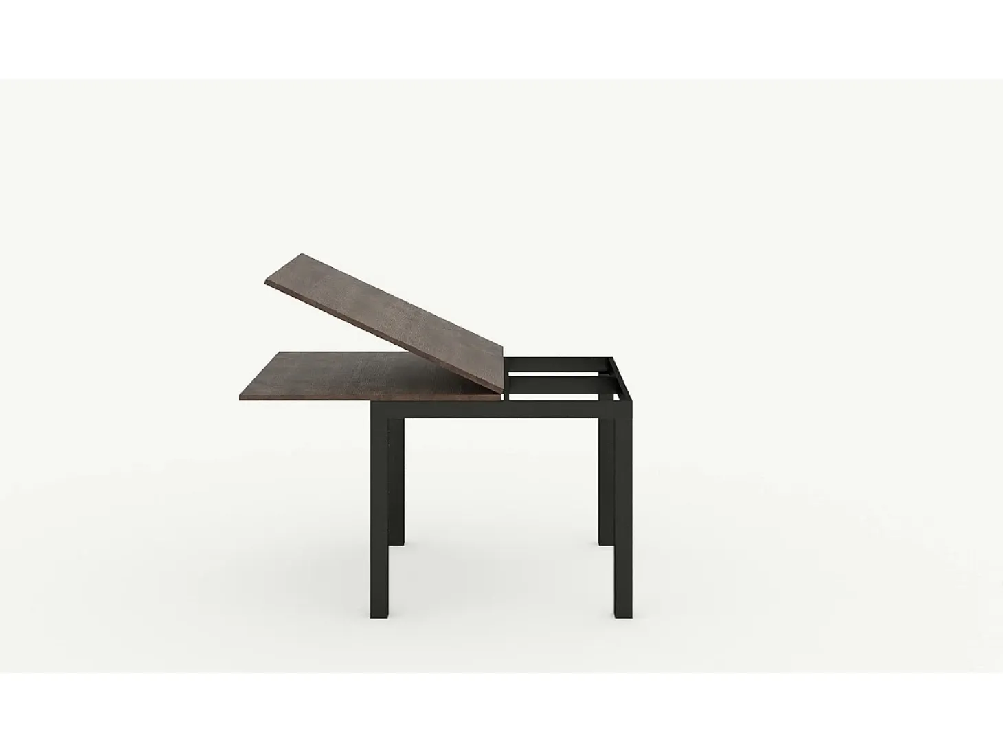 Mesa tipo libro 90x90/180 cm Everyday Libra Cemento estructura Antracita