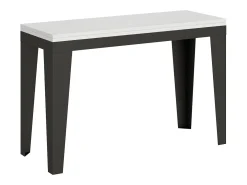 Mesa tipo libro 120x45/90 cm Flame Double Fresno Blanco estructura Antracita