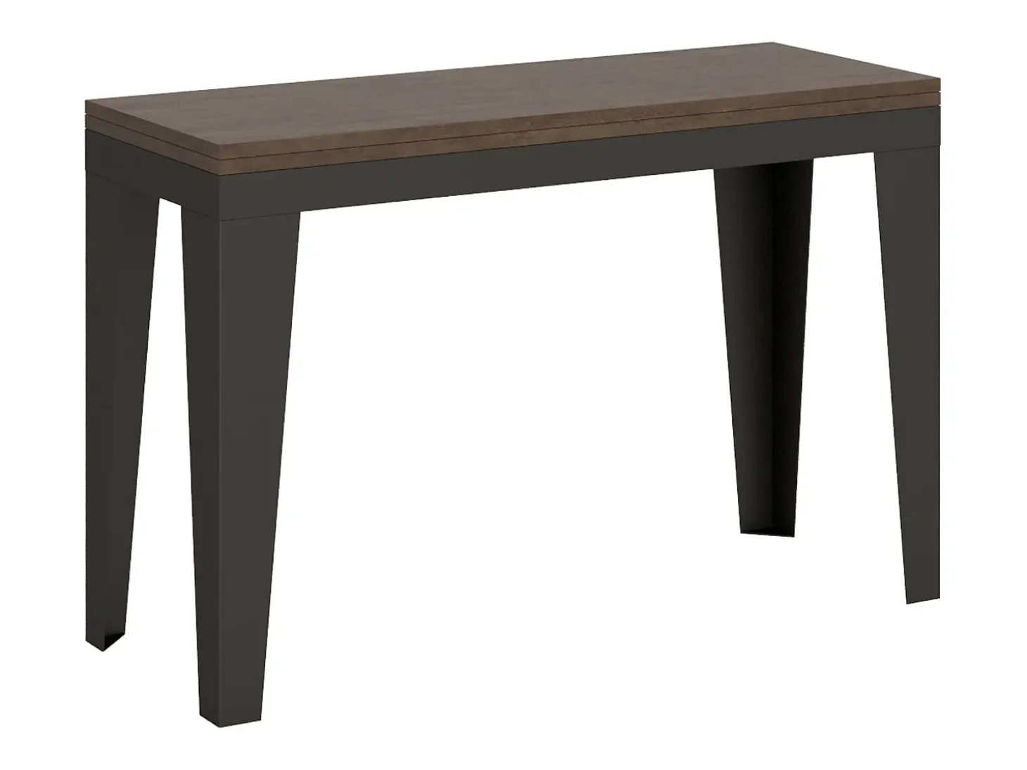 Mesa tipo libro 120x45/90 cm Flame Double Nogal estructura Antracita