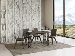 Mesa tipo libro 120x45/90 cm Ghibli Double Nogal estructura Antracita