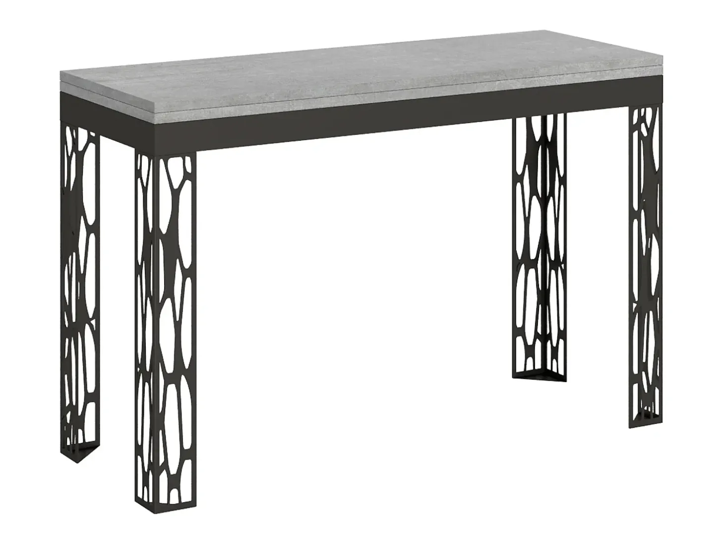 Mesa tipo libro 120x45/90 cm Ghibli Double Cemento estructura Antracita