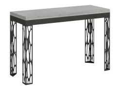 Mesa tipo libro 120/200x45/90 cm Ghibli Double Cemento estructura Antracita