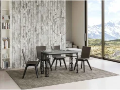 Mesa tipo libro 120/200x45/90 cm Ghibli Double Cemento estructura Antracita
