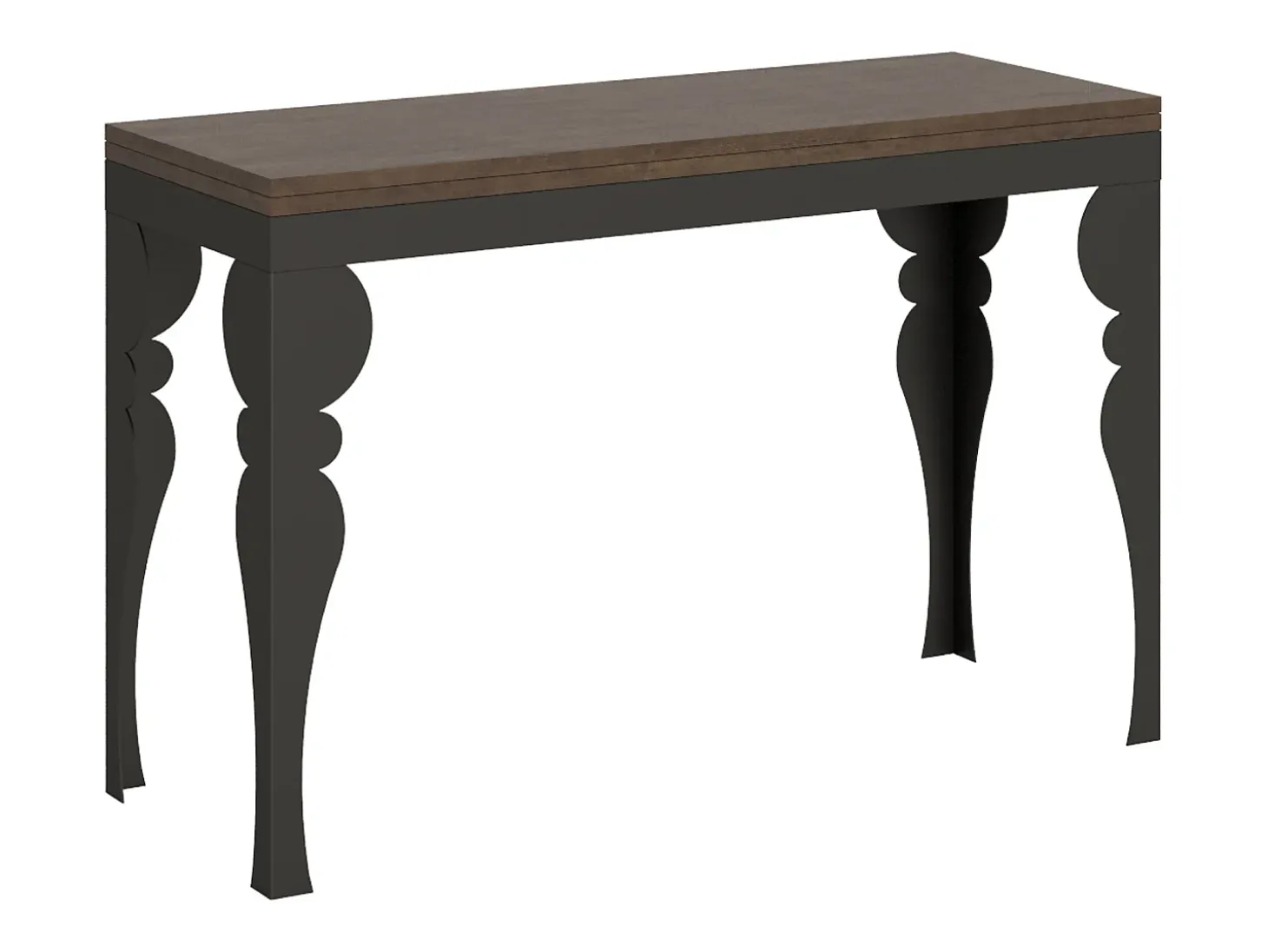 Mesa tipo libro 120x45/90 cm Paxon Double Nogal estructura Antracita