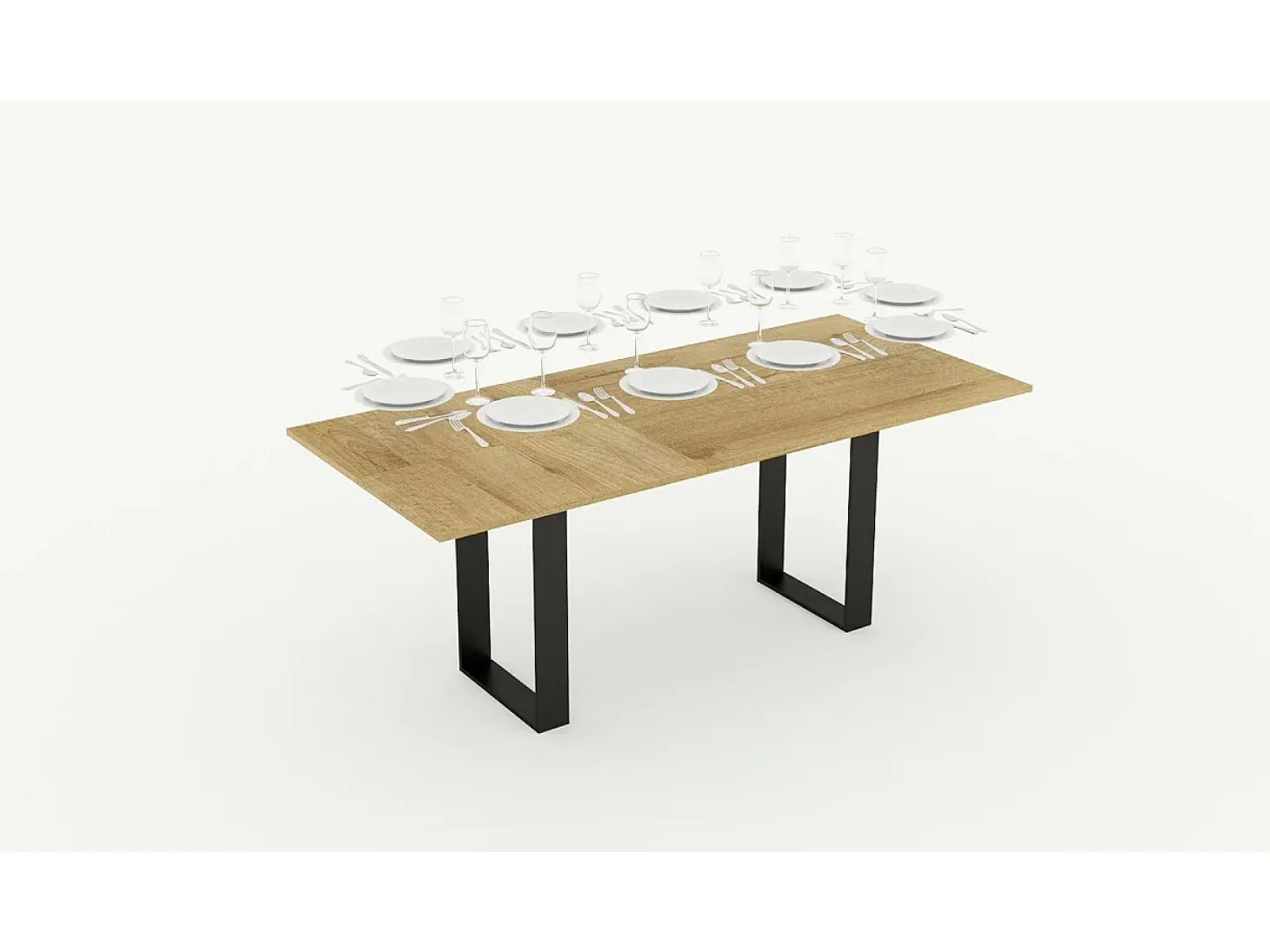 Mesa tipo libro 120x45/90 cm Tecno Double Nogal estructura Antracita