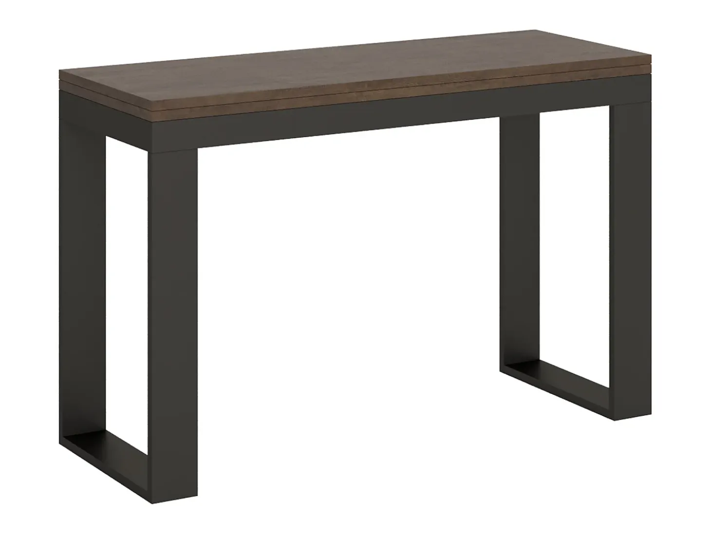 Mesa tipo libro 120x45/90 cm Tecno Double Nogal estructura Antracita