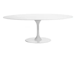 Mesa tulipán oval extensible 160/220 cm negro mate-Color de la bandeja Negro mate-Anchura 160/220 cm-Color de los pies Negro brillante