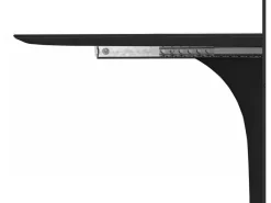 Mesa tulipán oval extensible 160/220 cm negro mate-Color de la bandeja Negro mate-Anchura 170/230 cm-Color de los pies Negro brillante
