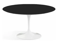 Mesa tulipán redonda 140 cm blanco mate-Color de la bandeja Blanco mate-Diámetro 110 cm-Color de los pies Blanco mate