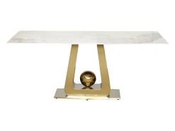 Mesa 180x75x90 cm blanco oro Modig M57
