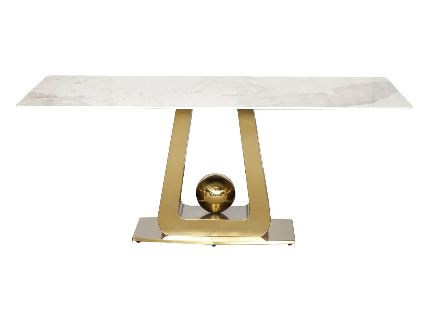 Mesa 180x75x90 cm blanco oro Modig M57