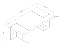 Mesa 200x75x105 cm Marrón Soho SH16