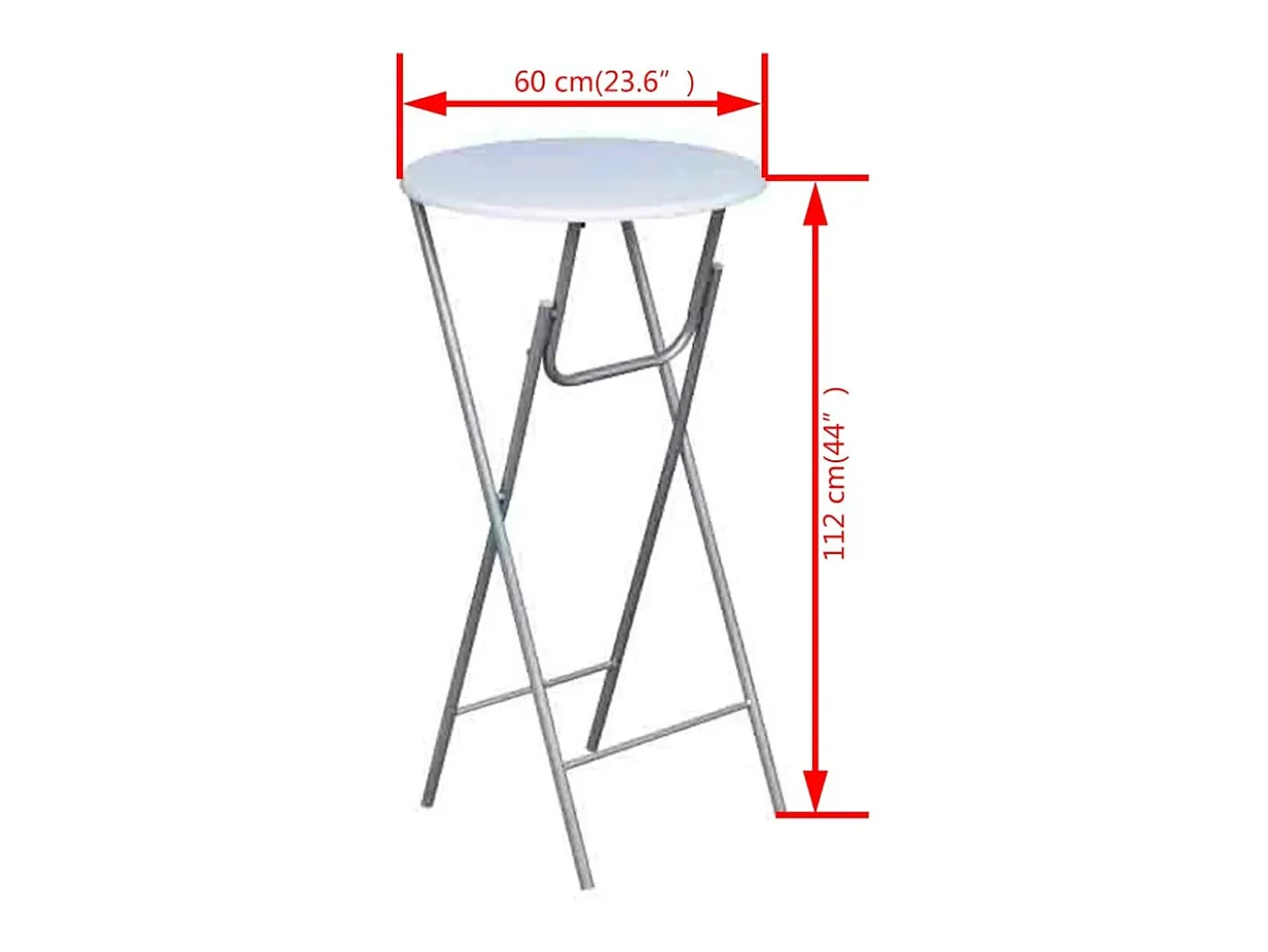 Mesas altas plegables 4 unidades MDF blancas ES333279