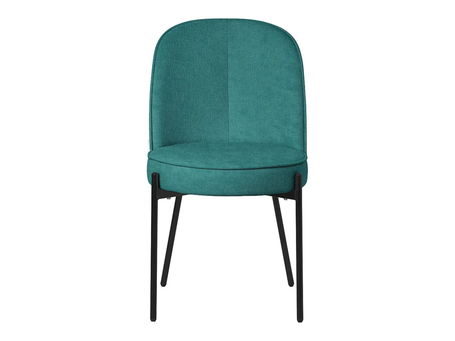 ML-Design 6 Sillas de comedor redondas azul petrol poliéster tapizado con patas de metal asiento acolchado con respaldo diseño atemporal ergonómico