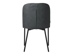 ML-Design 4 Sillas de comedor redondas antracita poliéster tapizado con patas de metal asiento acolchado con respaldo diseño atemporal ergonómico