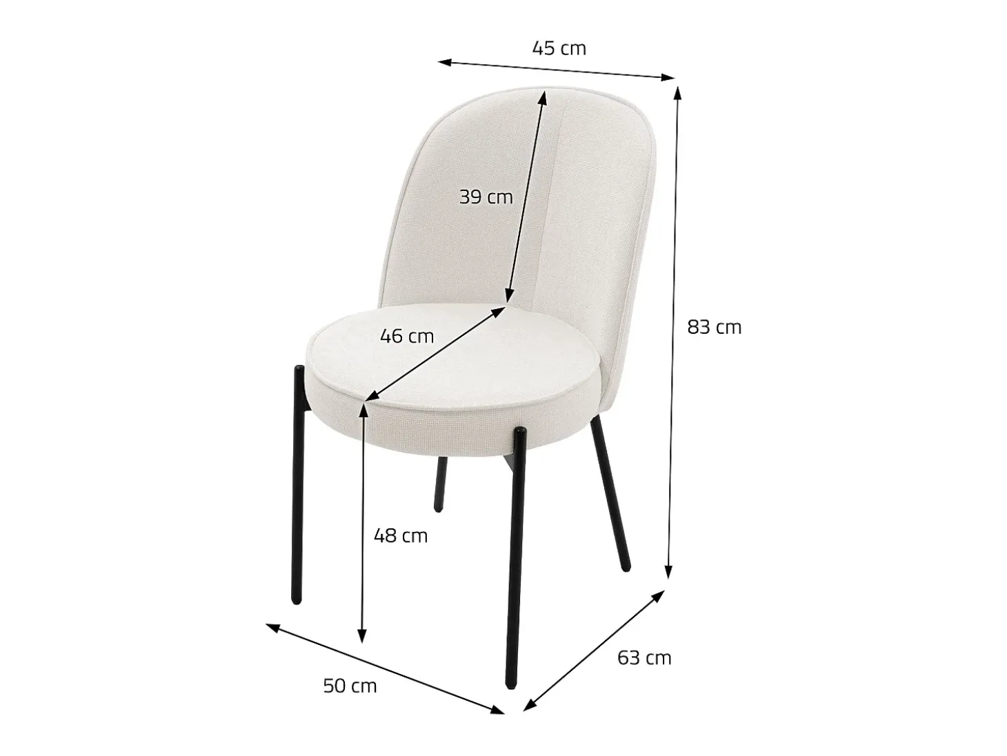 ML-Design 6 Sillas de comedor redondas rojas poliéster tapizado con patas de metal asiento acolchado con respaldo diseño atemporal mueble ergonómico