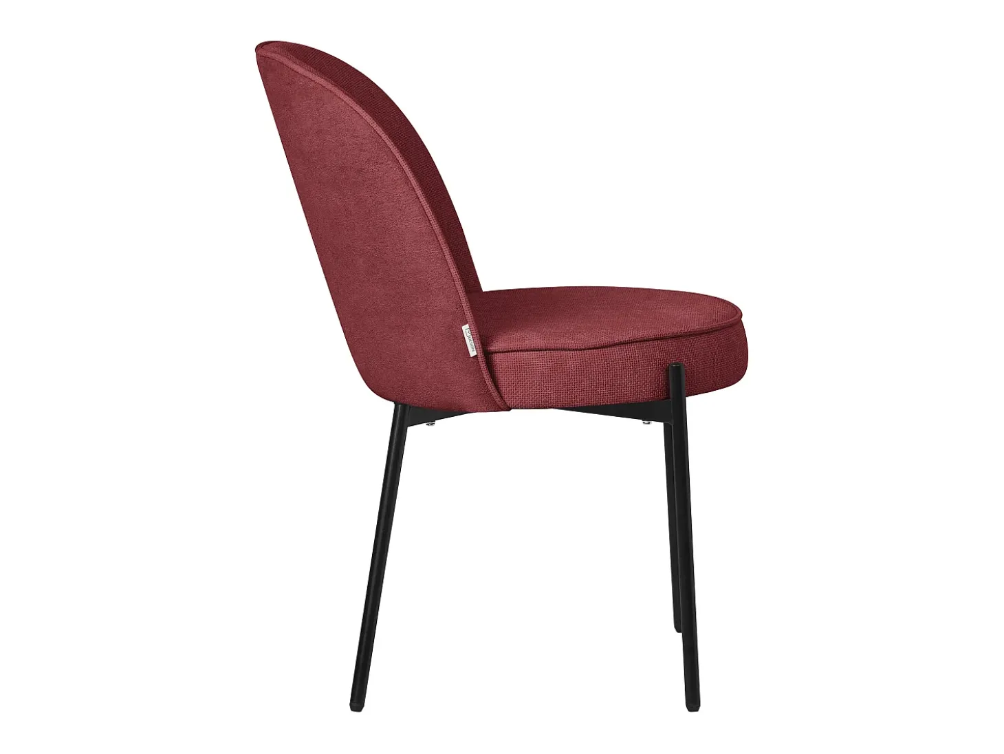 ML-Design 6 Sillas de comedor redondas rojas poliéster tapizado con patas de metal asiento acolchado con respaldo diseño atemporal mueble ergonómico