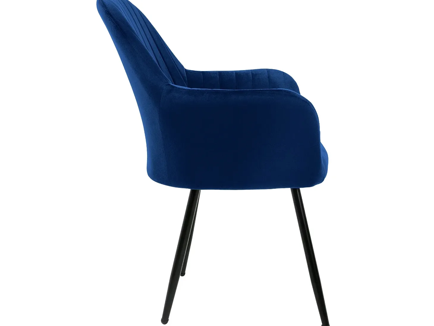 ML-Design Juego de 4 sillas de comedor con respaldo y reposabrazos azul